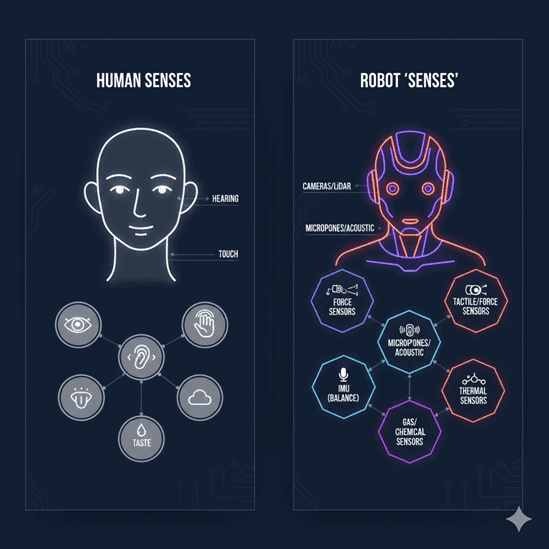 Human vs Robot Senses